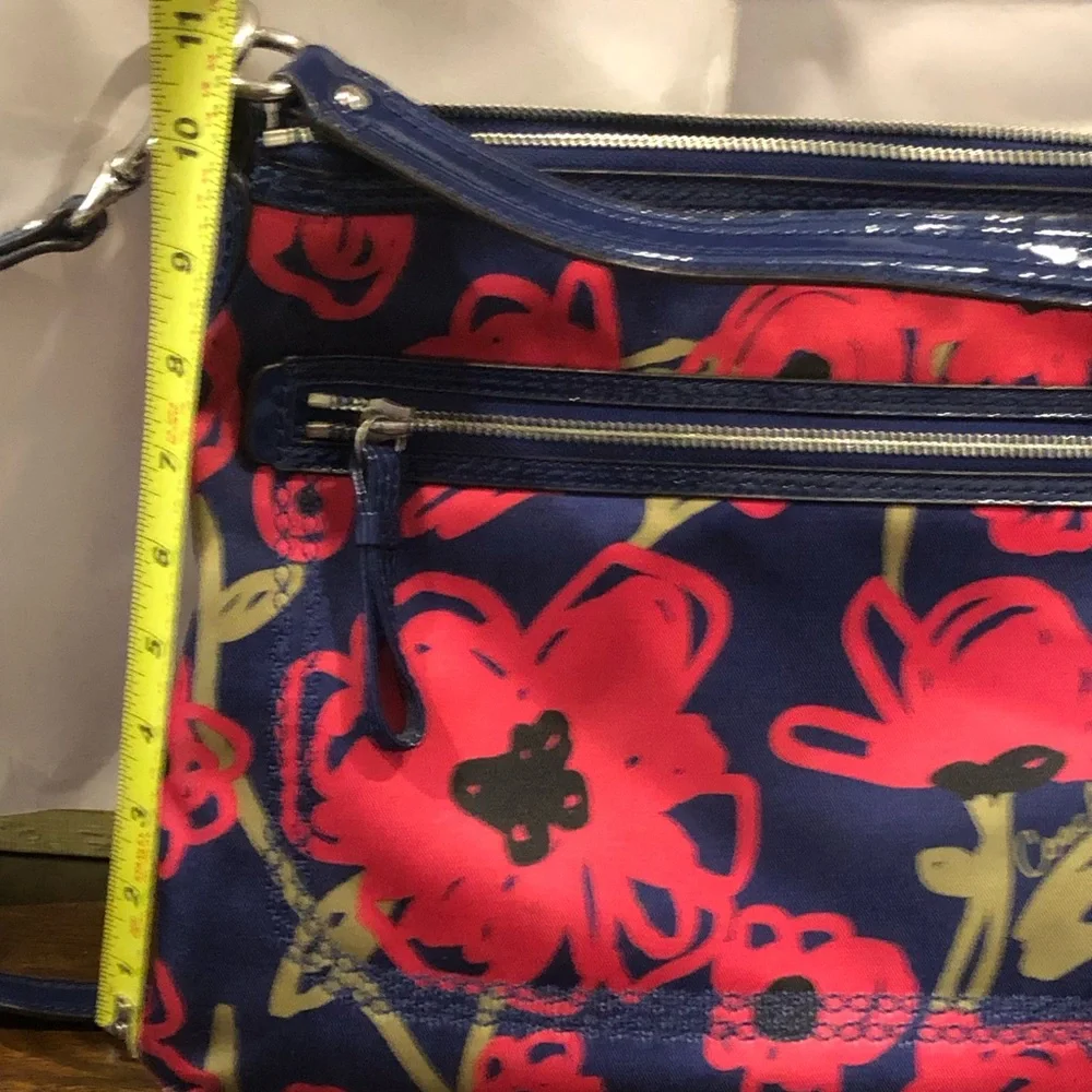 COACH Poppy Floral Shoulder Bag and COACH Poppy Double Zipper Wristlet SET